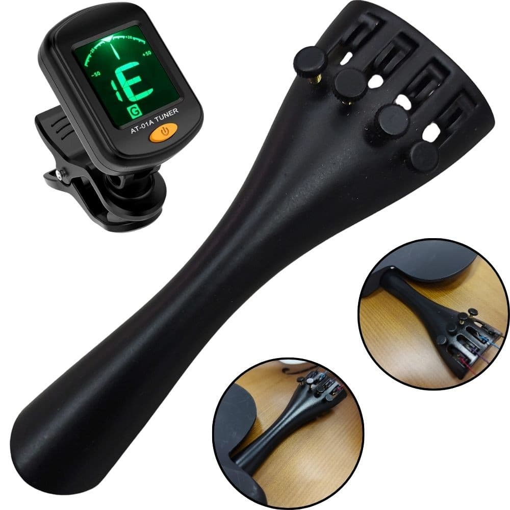 Kit Violino 4/4 com Estandarte de Alumínio com Micros Fixos + Afinador Digital Cromático