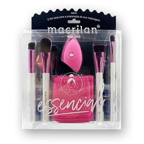 Kit Essencial 4 Pincel 1 esponja 1faixa Macrilan - ED012
