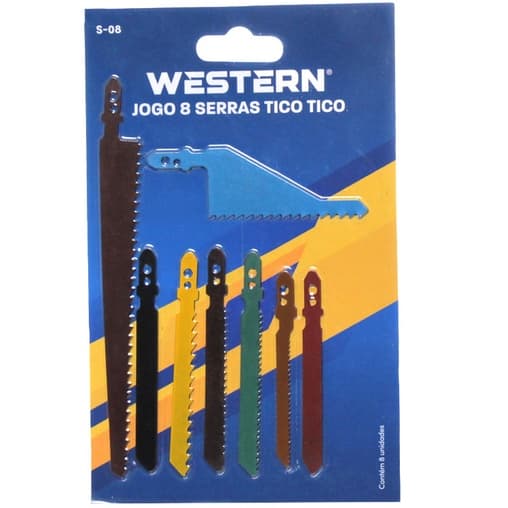 Lâmina Serrinha Para Serra Tico Tico Madeira Metal PVC 8 Pçs