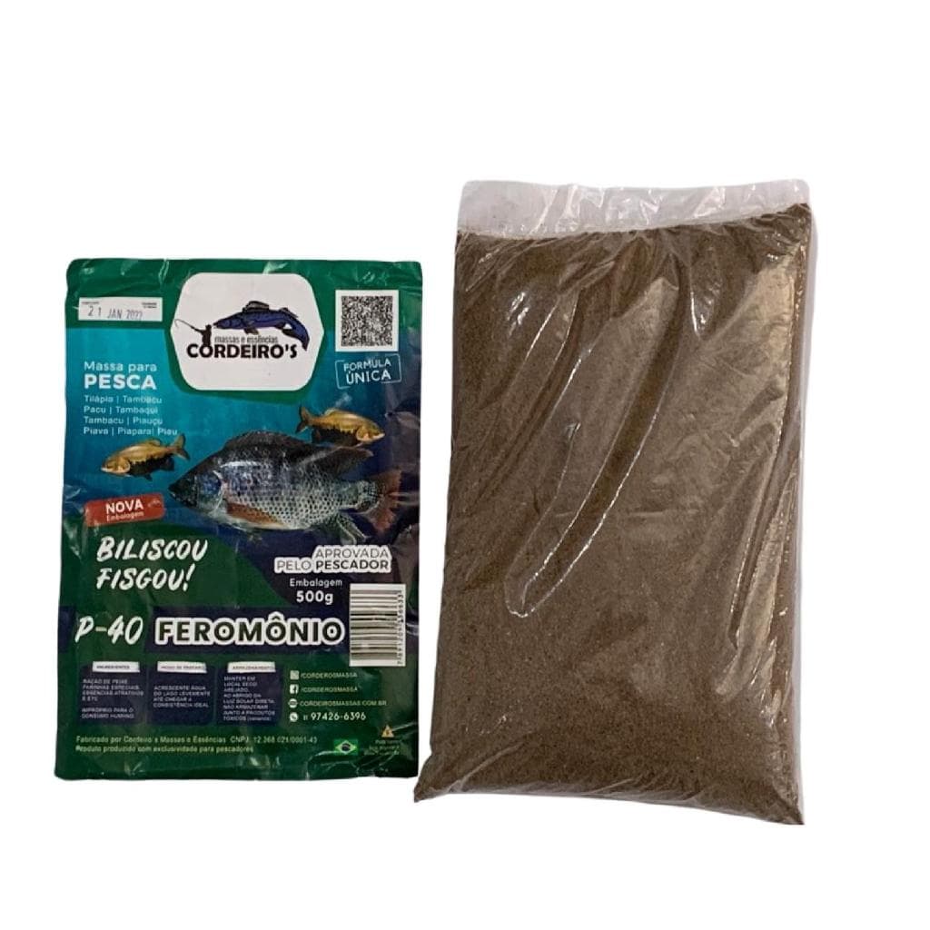 MASSA FEROMÔNIO P40 EM PÓ PARA PESCA 500 G - CORDEIRO´S