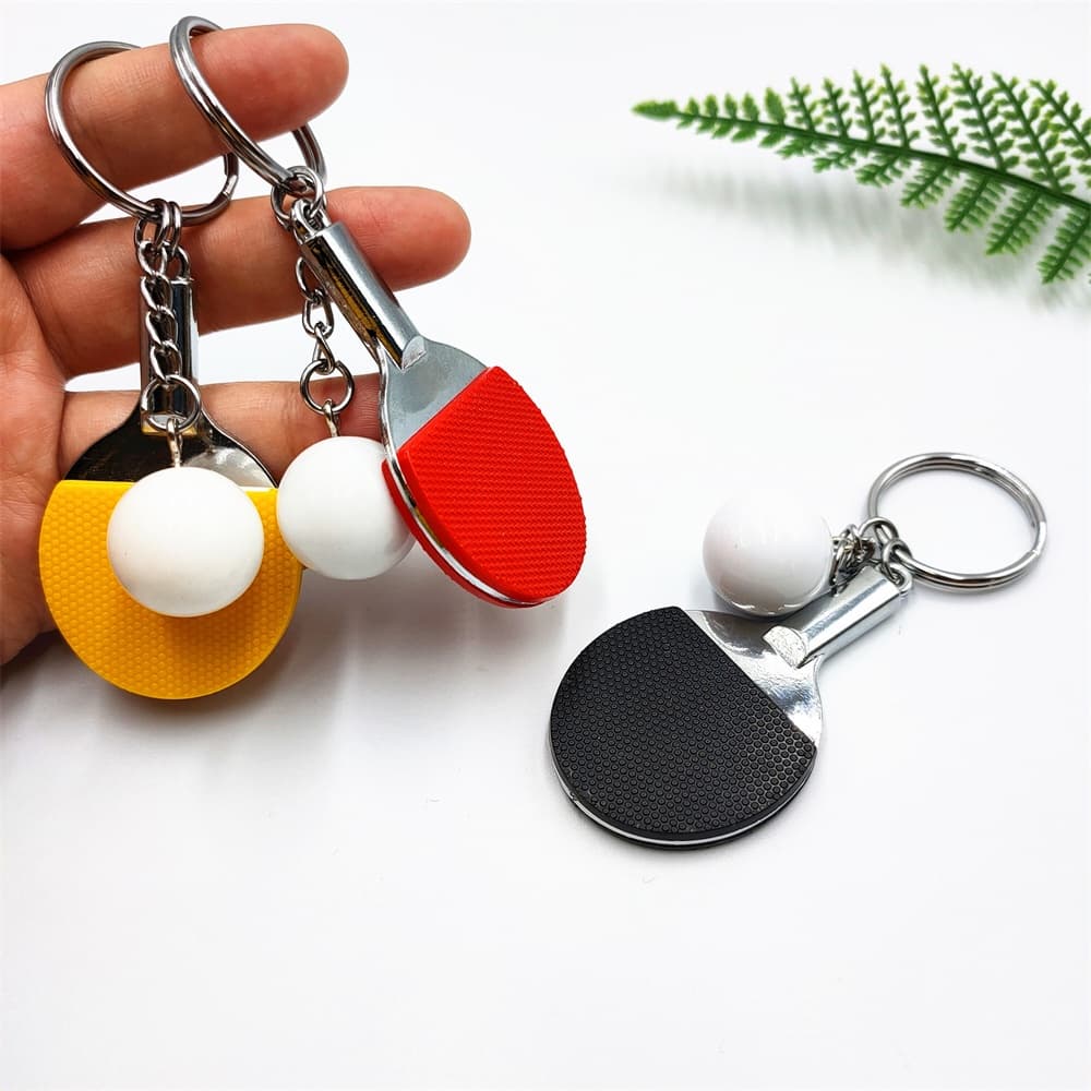 Mesa De Simulação Esportiva Tênis Porta-Chaves Ping Pong Pingentes Bolas Esportivas Presentes Clube Esportivo Acessórios