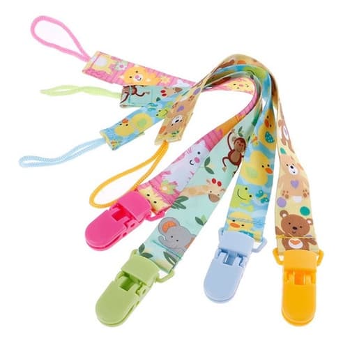 Kit 4 Prendedor De Chupeta Bebê com Bico Resistente Sem BPA