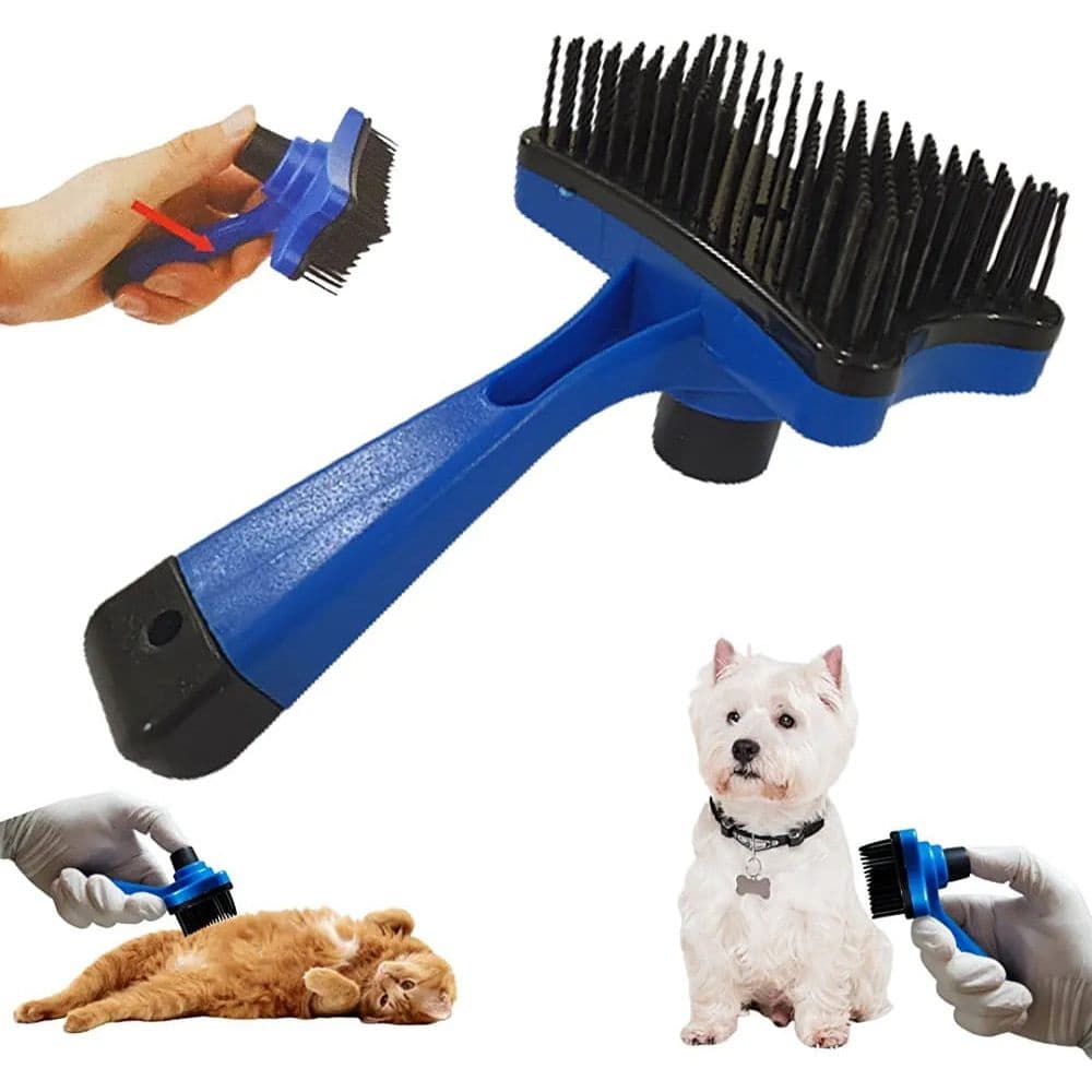 Rasqueadeira Autolimpante Escova Para Pet Cães Cachorros Gatos