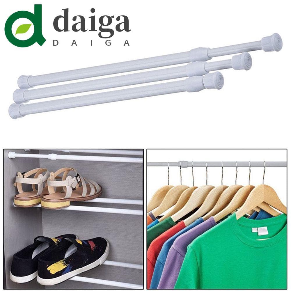 DAIGA Hastes Telescópicas De Cortina De Polo Multiuso Produtos De Banheiro Rede Voile Tensão Extensível