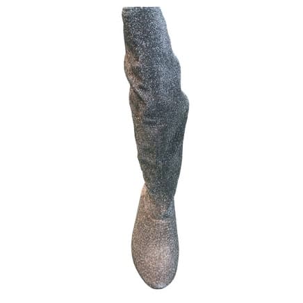 Bota Infantil Cano Longo Prata Lurex Menina Rio 30