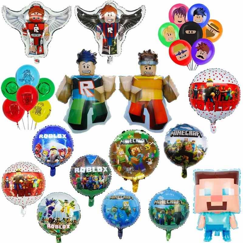 Roblox Estilo Filme de Alumínio Balão/Jogo Dos Desenhos Animados Crianças Decoração de Festa de Aniversário