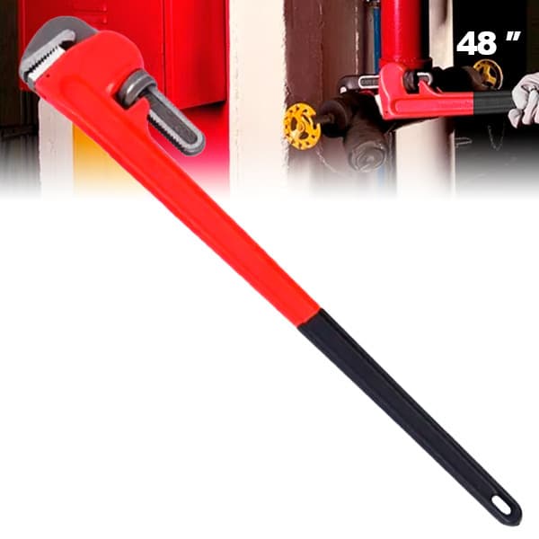 Chave Grifo Tipo Americana FERTAK TOOLS nº 48" Aço Carbono Cabo Emborrachado