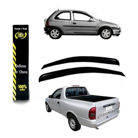Defletor Calha de Chuva Corsa Pick-Up 1994 a 2003 2 Portas Ecoflex