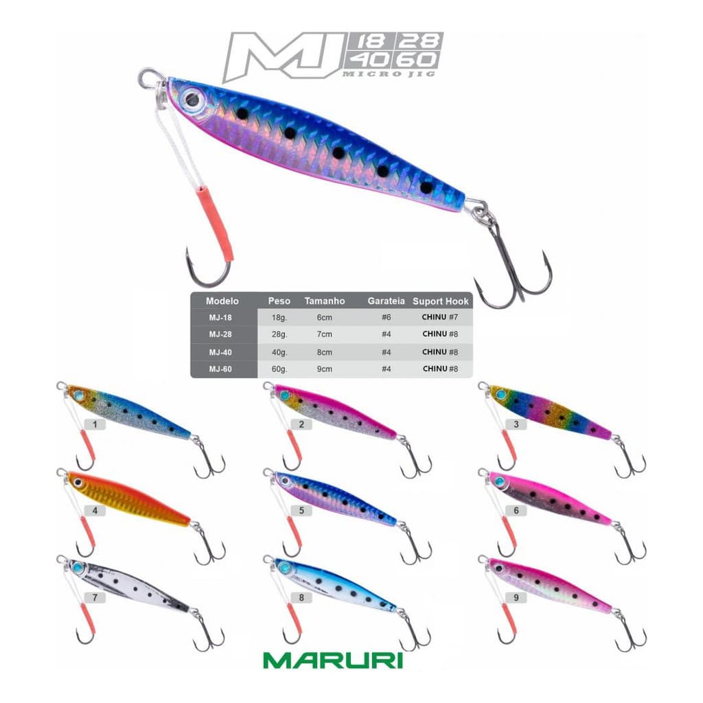 Isca Pesca Jumping Jig Metal Jig 18g - Várias Cores