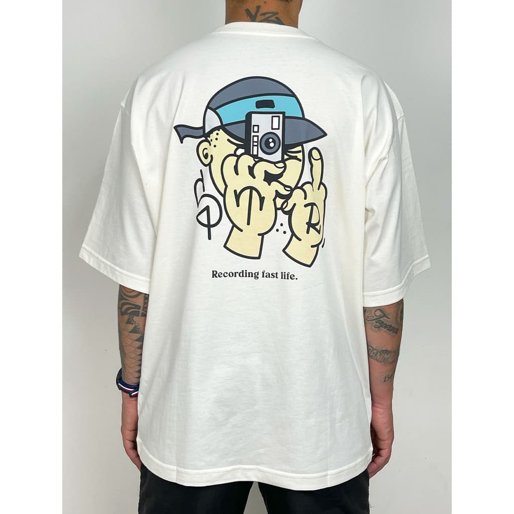 Camiseta Casual Stranger Básica Recording Fast Life Streetwear 100% Algodão