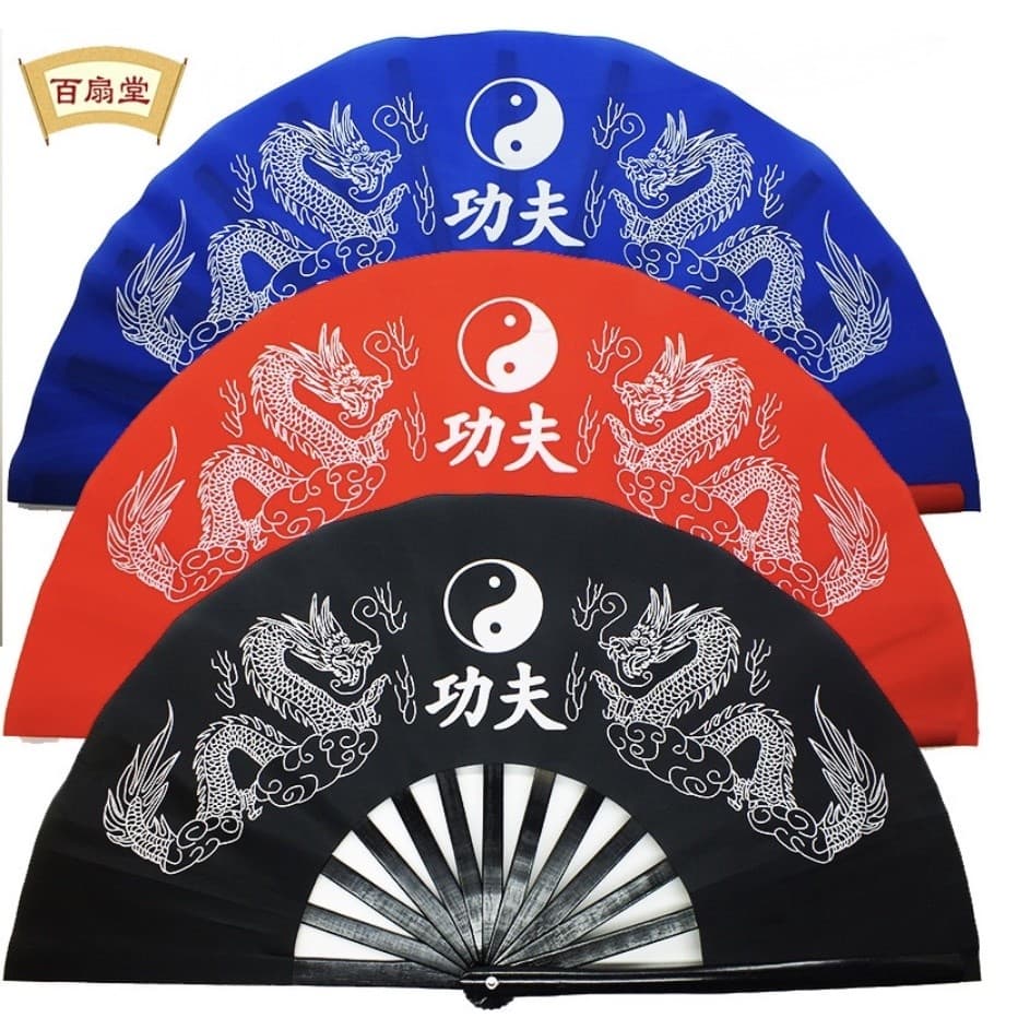 Leque Oriental Grande Para Dança Kung Fu Tai Chi Chuang