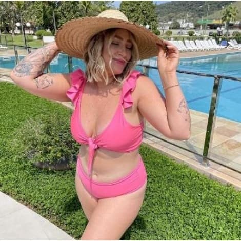 Biquini Búzios Feminino Plus Size GG sem Bojo Ombreira Ripple
