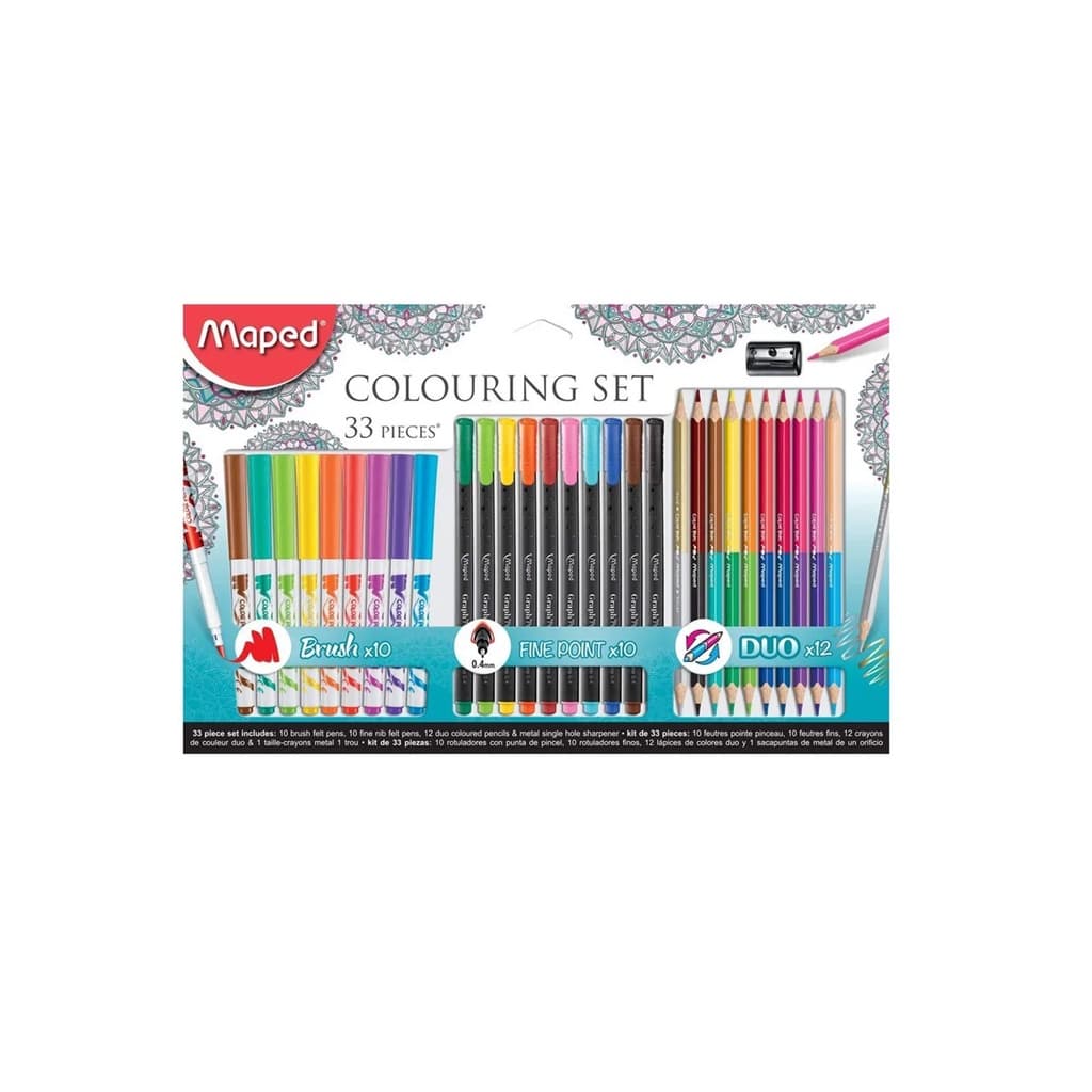 Kit Colouring Set Color' Peps 33 Peças - Maped