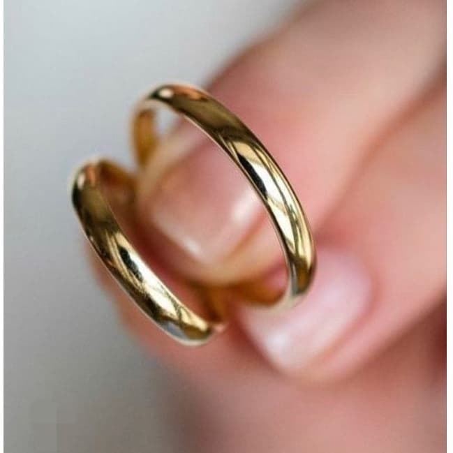 Par de alianças 4mm Casamento e Noivado Moedas Antigas Banhado a ouro