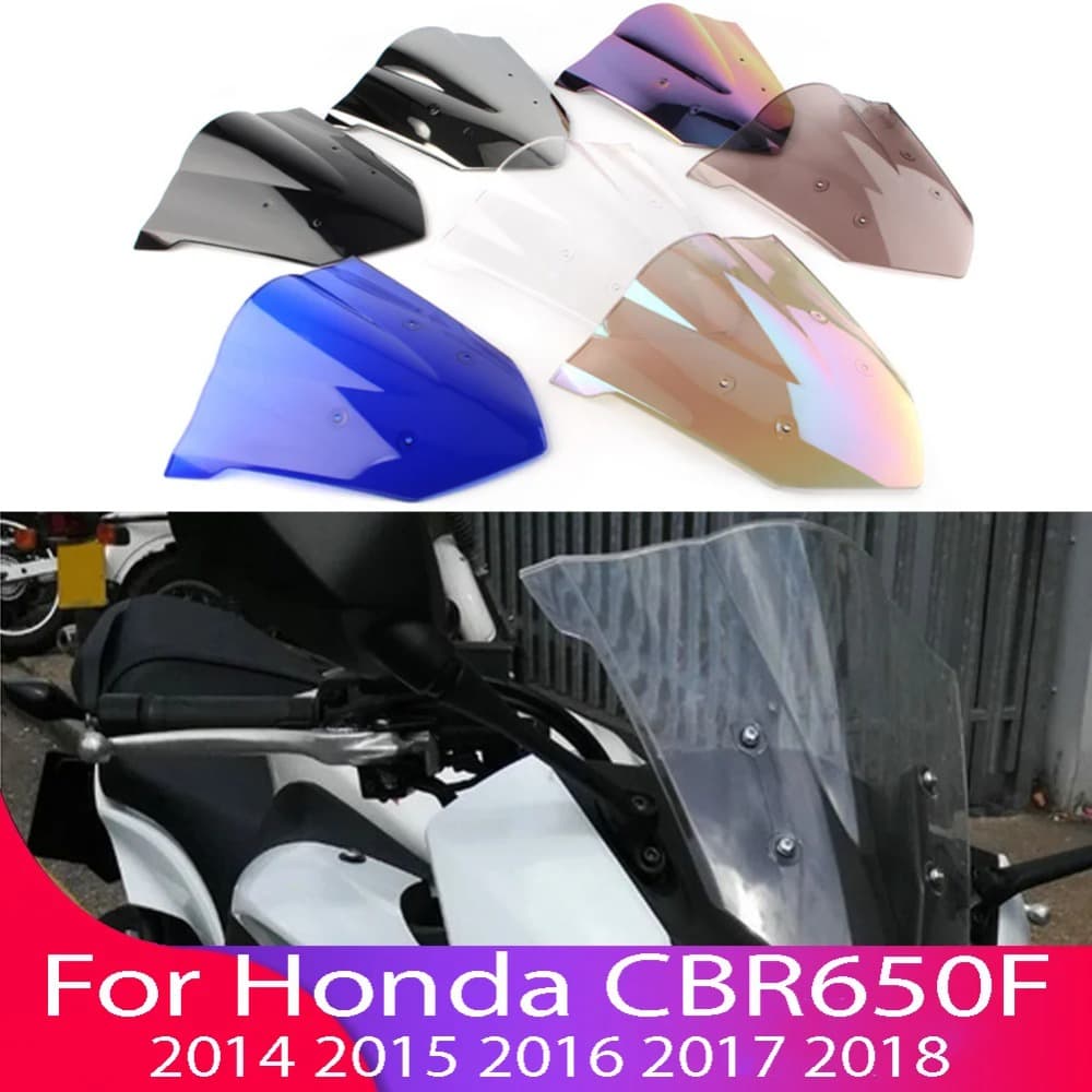 Pára-Brisas Para Honda CBR650F CBR 650 F 650F 2014-2016 2017 Acessórios Motocicletas Com Dupla Bolha De Ar Defletor De Carenagem