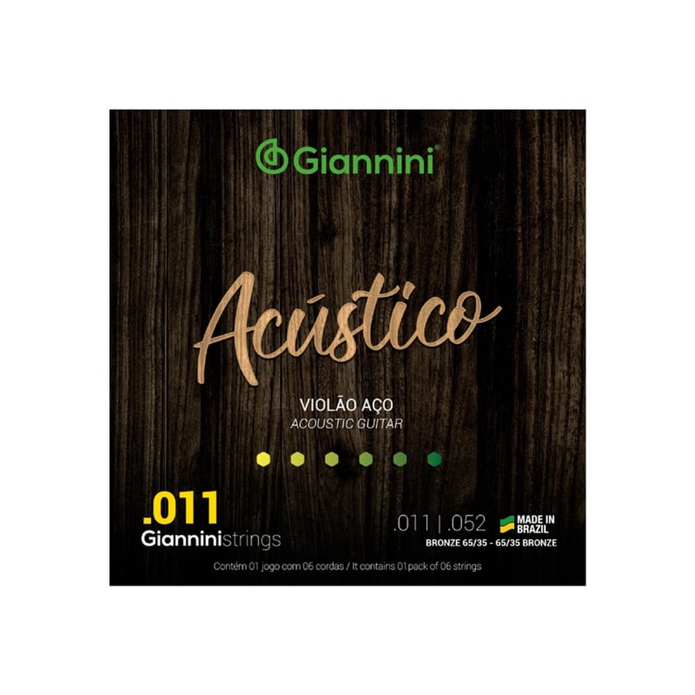 ENCORDOAMENTO GIANNINI VIOLÃO GESPW BRONZE 65/35 011