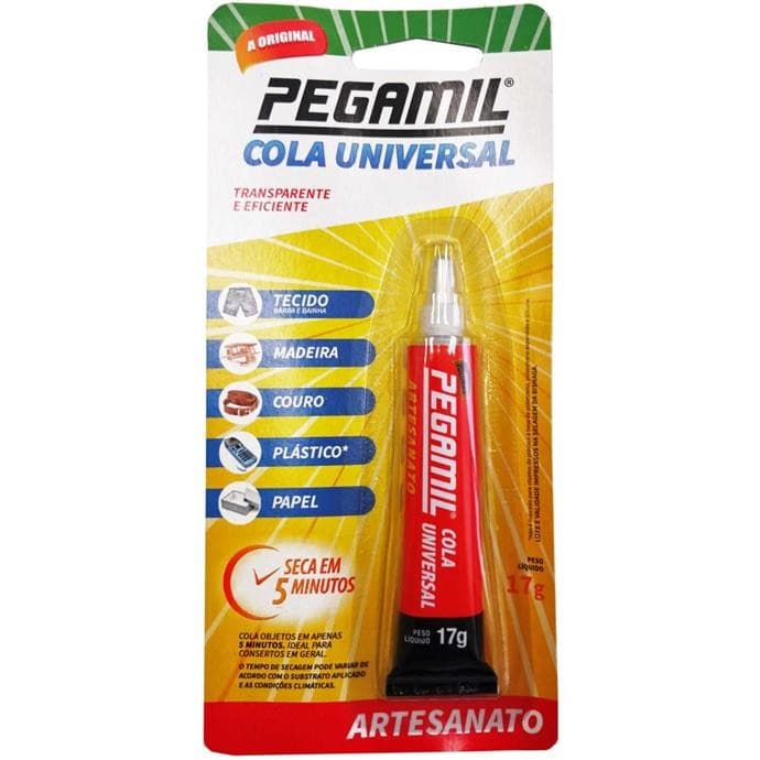 Cola para Artesanato Universal 17g Blister Unidade - Pegamil