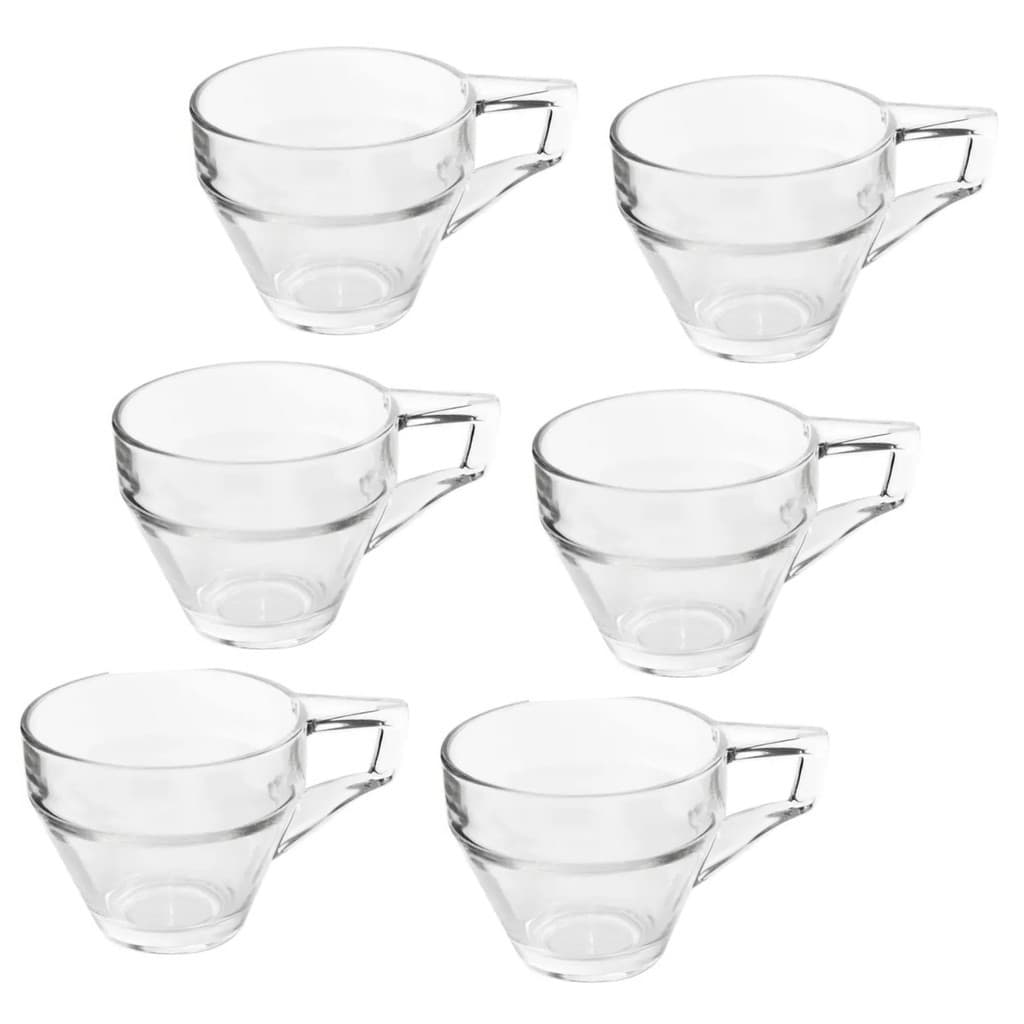 Kit 6 Xícaras Vidro 100ml Compatível Nespresso Ultilidade Caneca Café