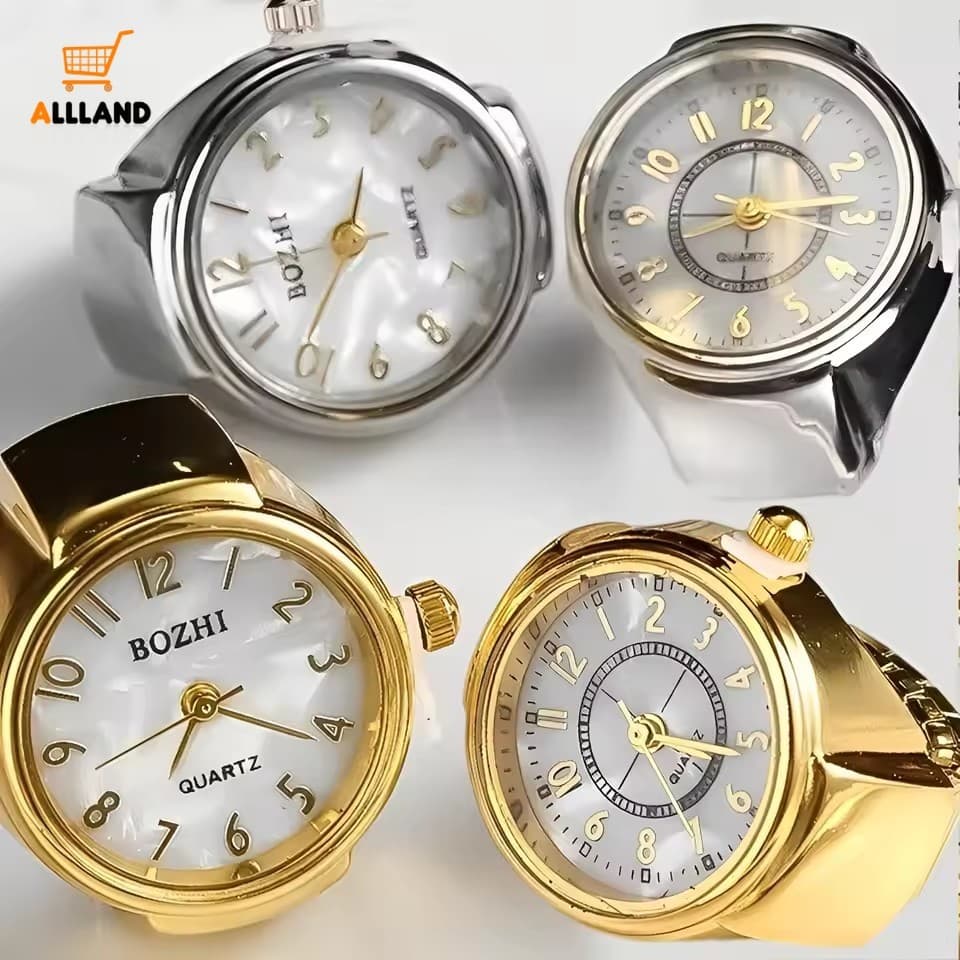 Vintage Punk Dedo Relógio Mini Pulseira Elástica Liga Relógios Casal Anéis Jóias Retro Romano De Quartzo Feminino Mascul