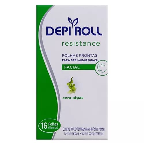 Folhas Depilatórias facial Algas Depiroll