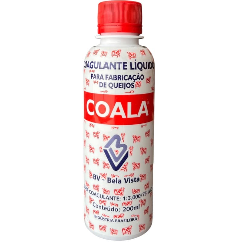 Coagulante Líquido Coalho 200ml Coala Bela Vista Pingo Para Coalhar e Produção de Queijos Diversos
