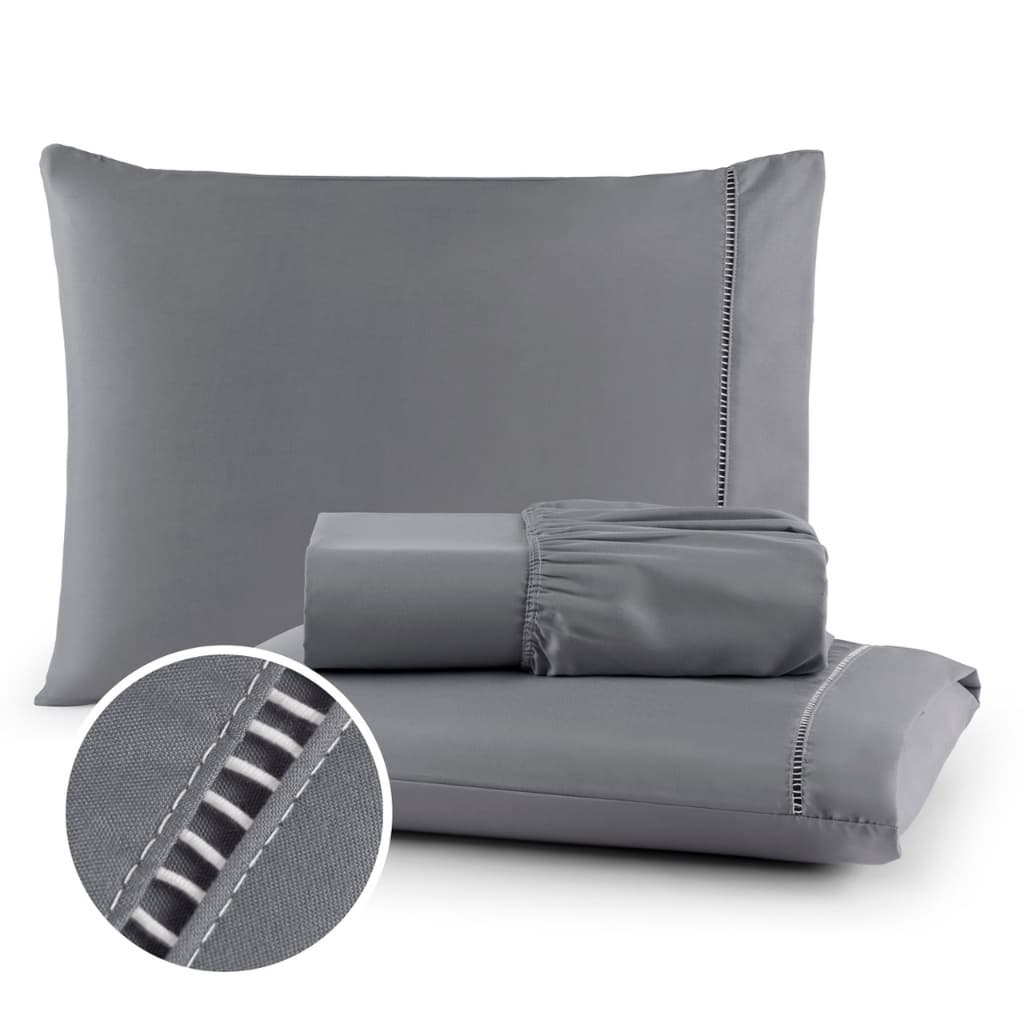 Kit Lençol Micropercal 400 Fios Toque Macio Conforto Cama