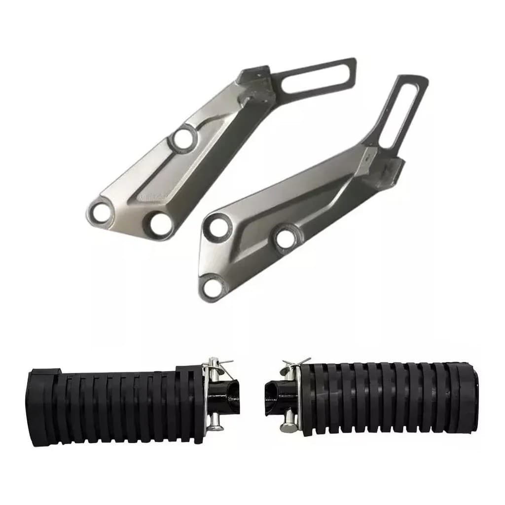 Suporte Pedaleira + Par De Pedaleira Web 100. Traxx moto MN