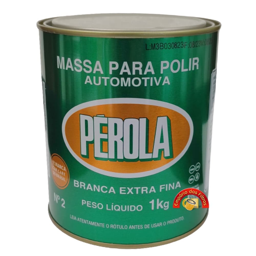 Massa De Polir Automotiva Branca Extra Fina Perola 1 KG