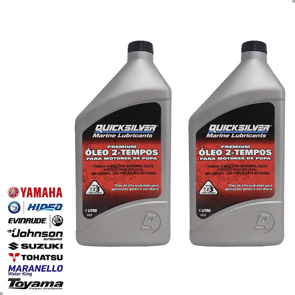 Óleo Náutico TCW3 Quicksilver 2T Motor Yamaha Outros Kit 2L