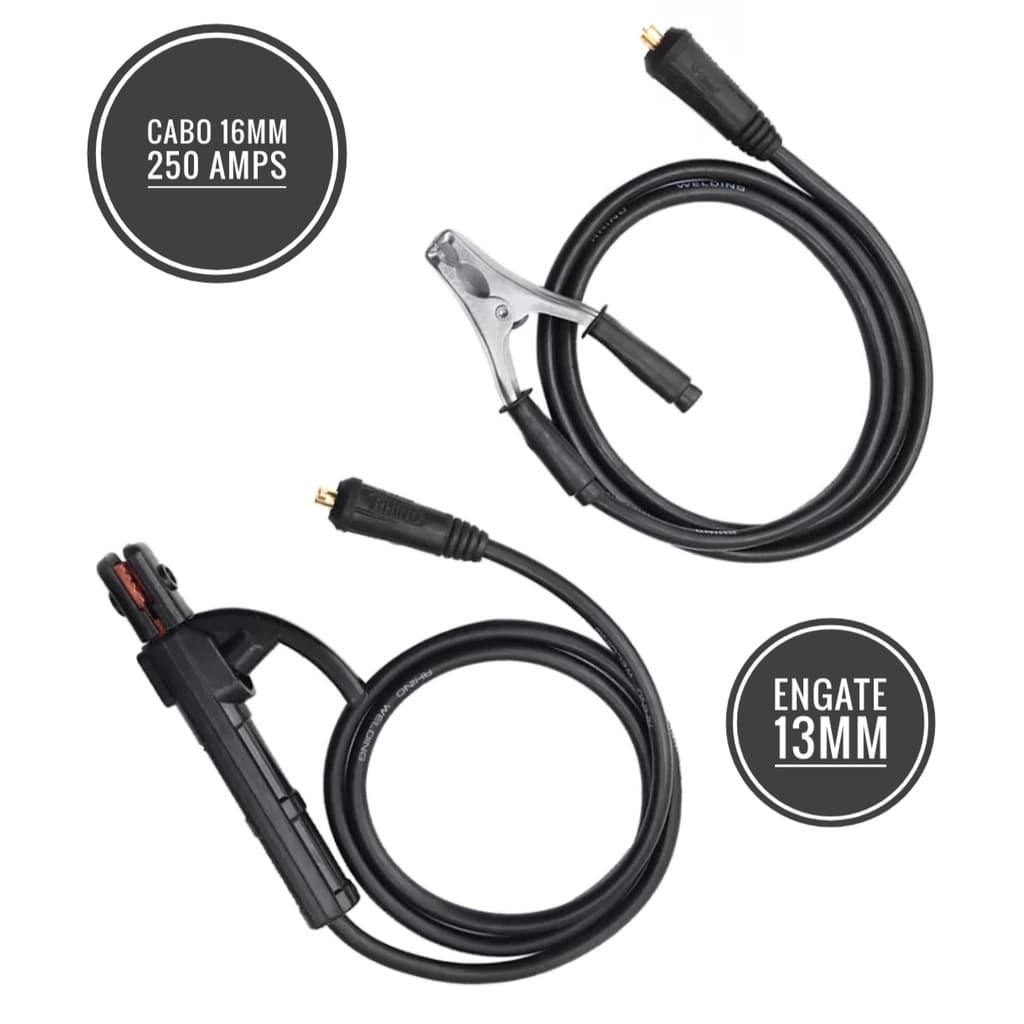 CONJUNTO DE CABOS PARA MÁQUINA DE SOLDA 250A 13MM