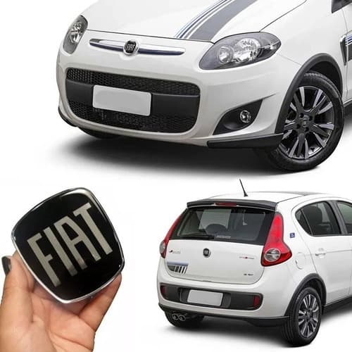Par De Adesivos Fiat Black Piano Resinado Palio Sporting