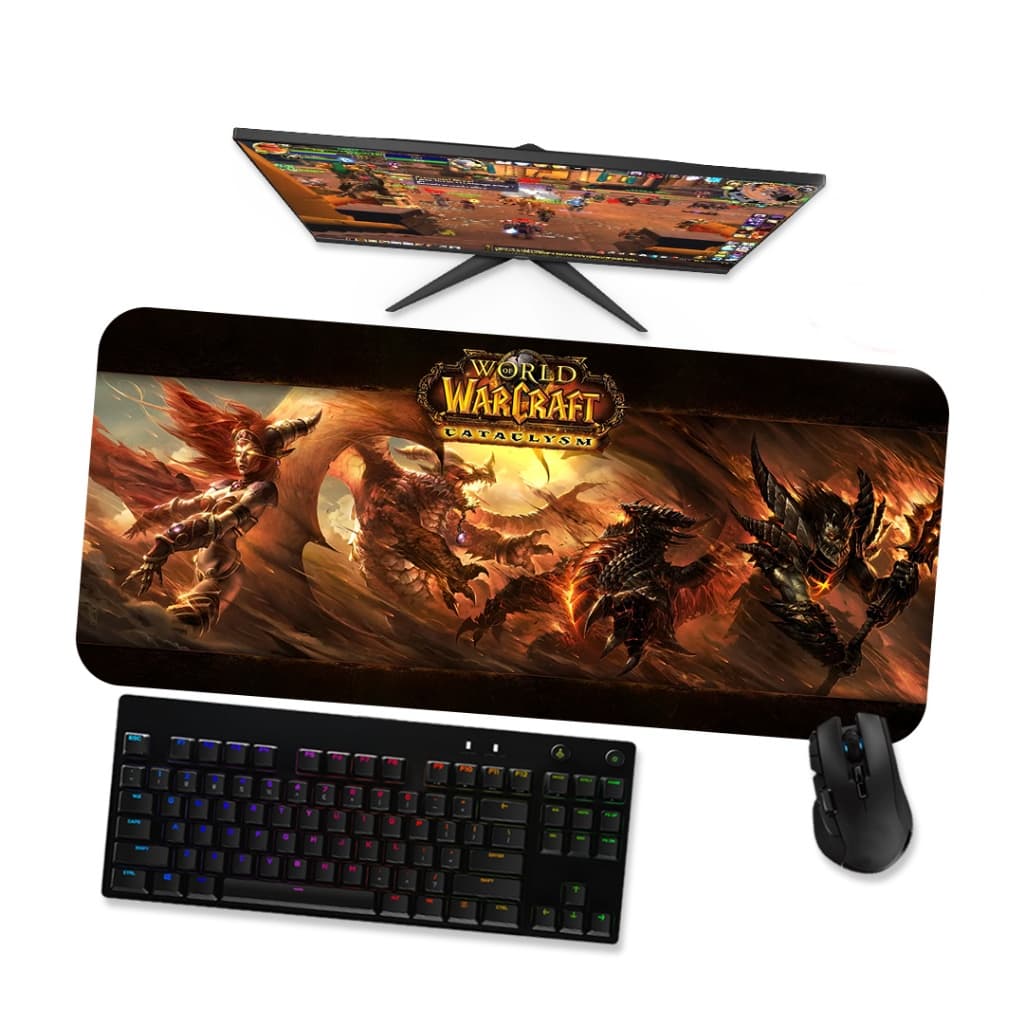 Mouse Pad Gamer Grande  WoW Cataclysm  90x40 80x40 60x40 70x30 45x40