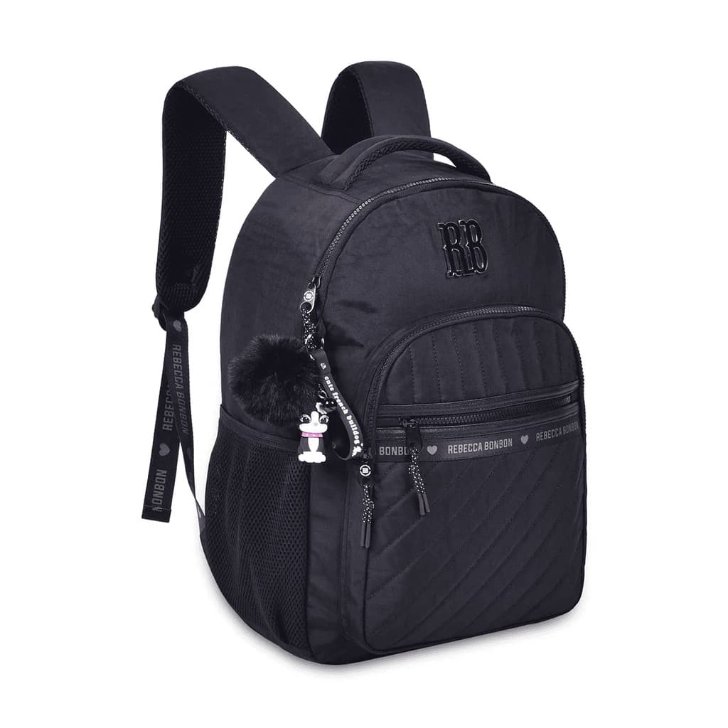 Mochila de Costas Escolar Rebecca Bonbon Crinkle Matelassê Feminina