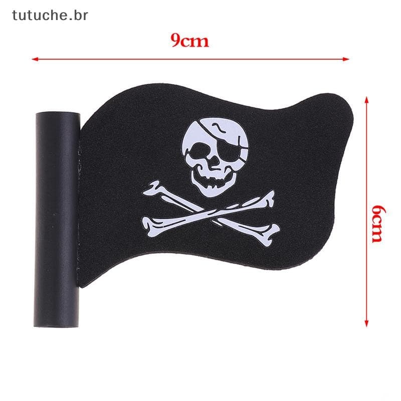 TU Fit Antena De Carro Preto Alegre Pirata Bandeira Caneta Topper Decoração Aérea Automóvel Exterior BR