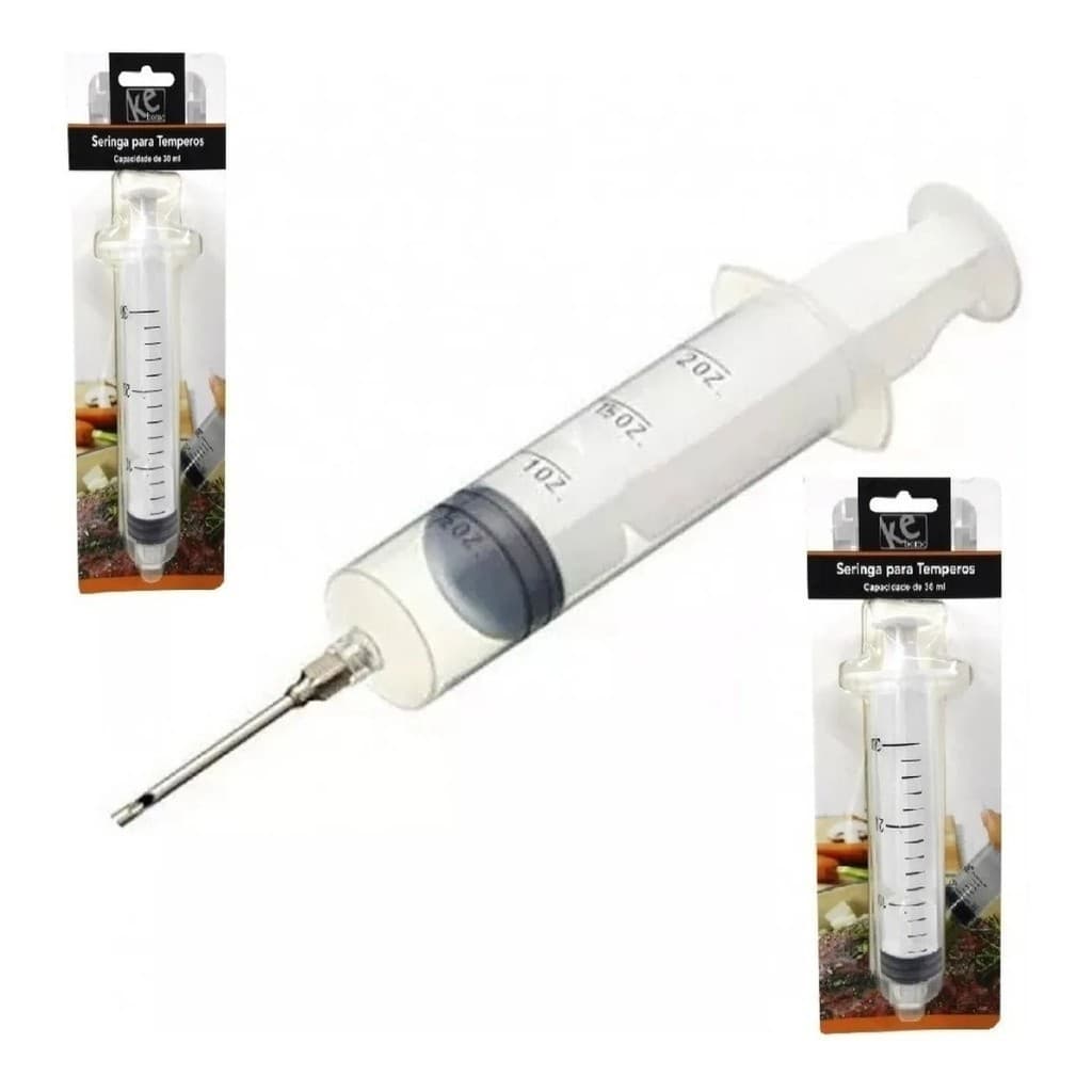 Seringa Injetor De Temperos 60ml Para Churrasco Carnes Bolos - kehome