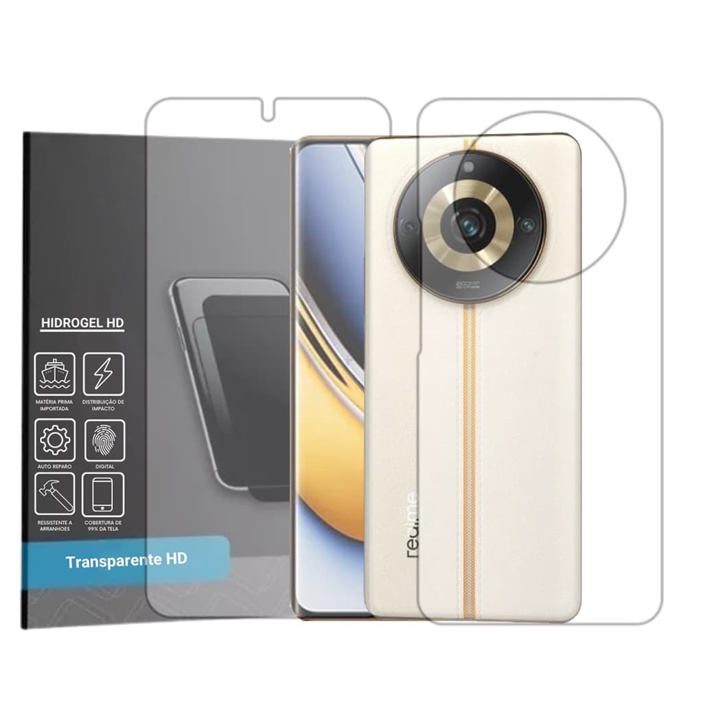 Película Hidrogel HD Frente e Verso Para Realme 11 Pro Plus