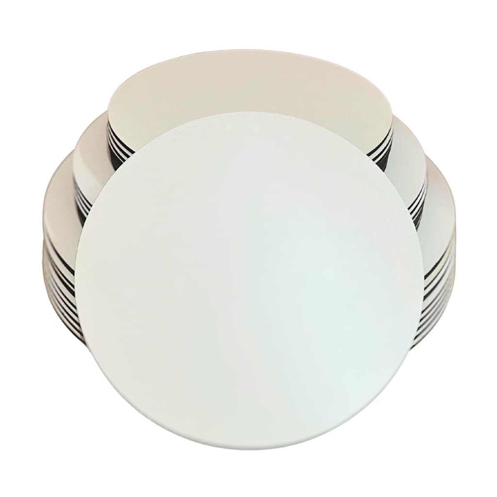 Kit 10 und Cake board Prato Bolo Mdf  Branco 3mm tam: 20cm