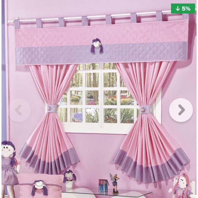 Cortina Para Quarto Infantil Menina Chiquititas