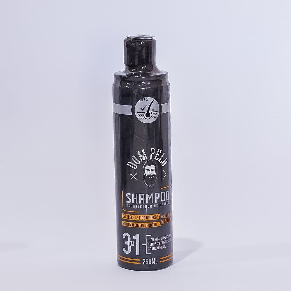 Kit Econômico 4x Shampoo Dom Pelo Escurece Fios Brancos
