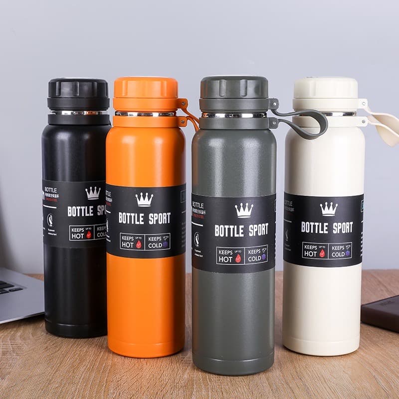 Garrafa Térmica 800ml em Aço Inoxidavel à Vácuo Esportes Quente e Frio