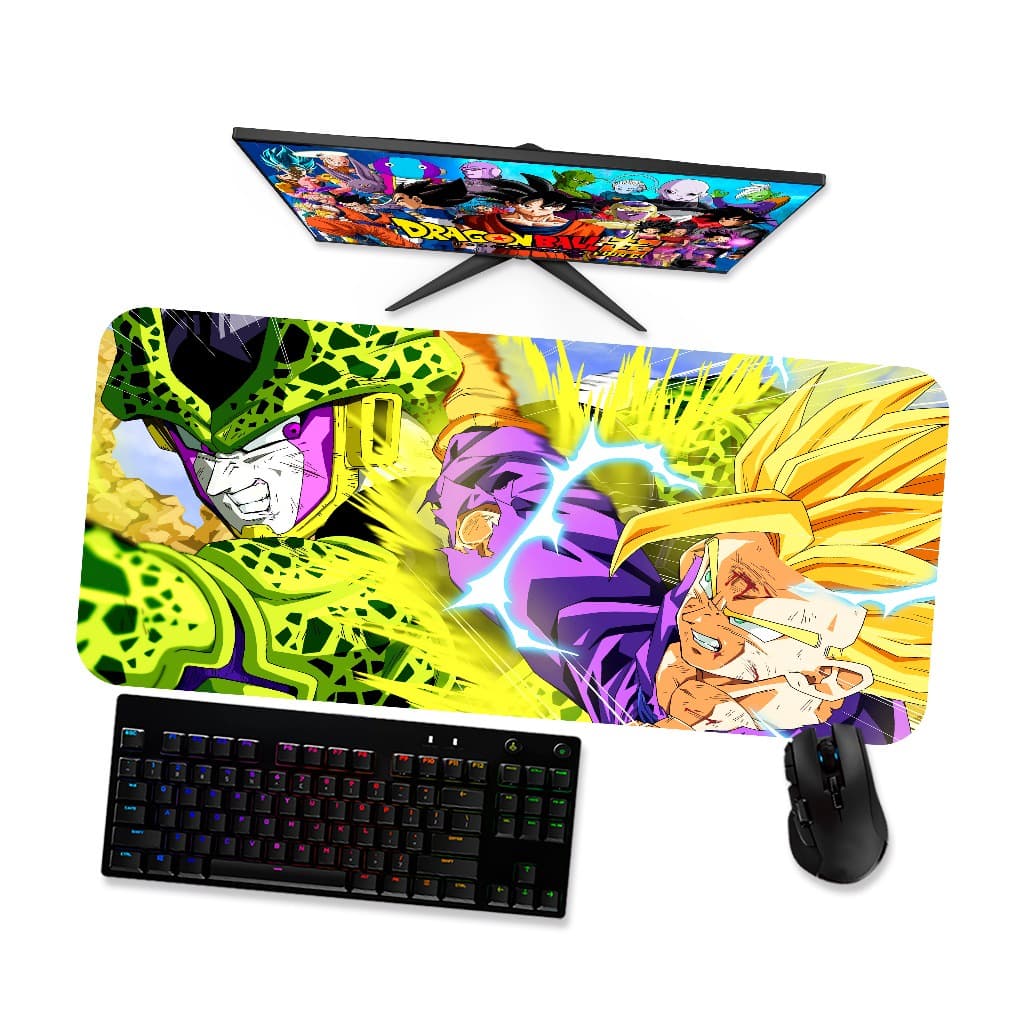 Mouse Pad Gamer Grande Dragon ball Gohan Saiyajin VS Cell 1 90x40 80x40 60x40 70x30 45x40