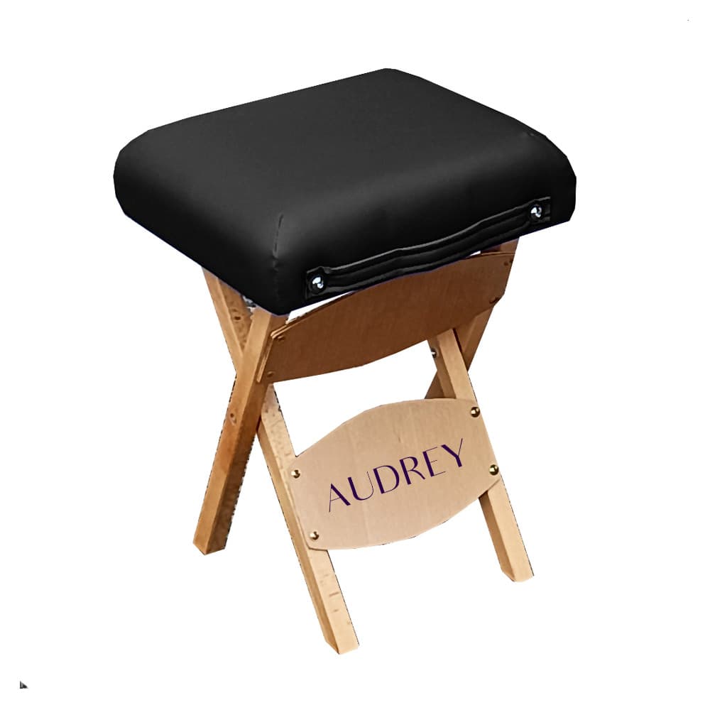 Banqueta Mocho Portátil Dobrável Audrey Para Clínica de Estética Maca De Massagem