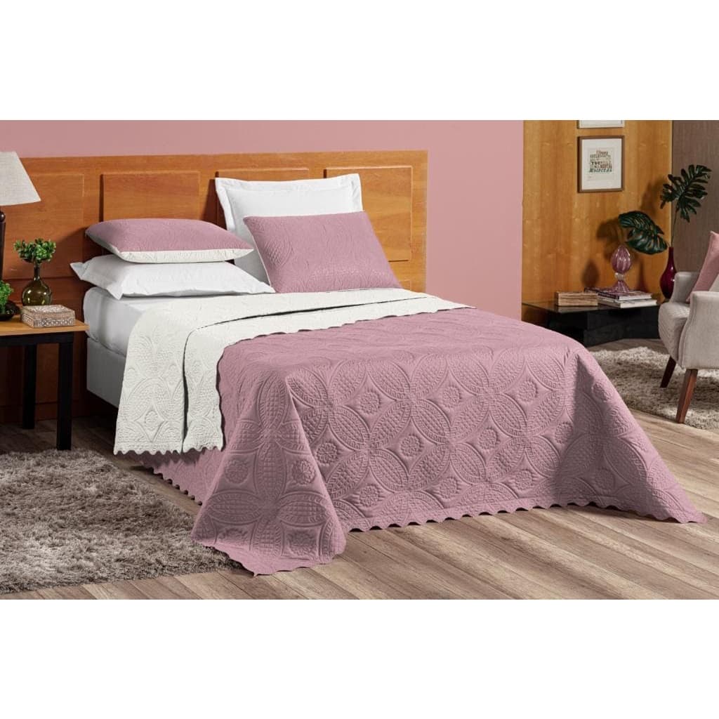 Cobre Leito 03Pçs Dupla Face Modelo Liso Várias Cores Queen Malha 100% Poliéster Matelado Promoção