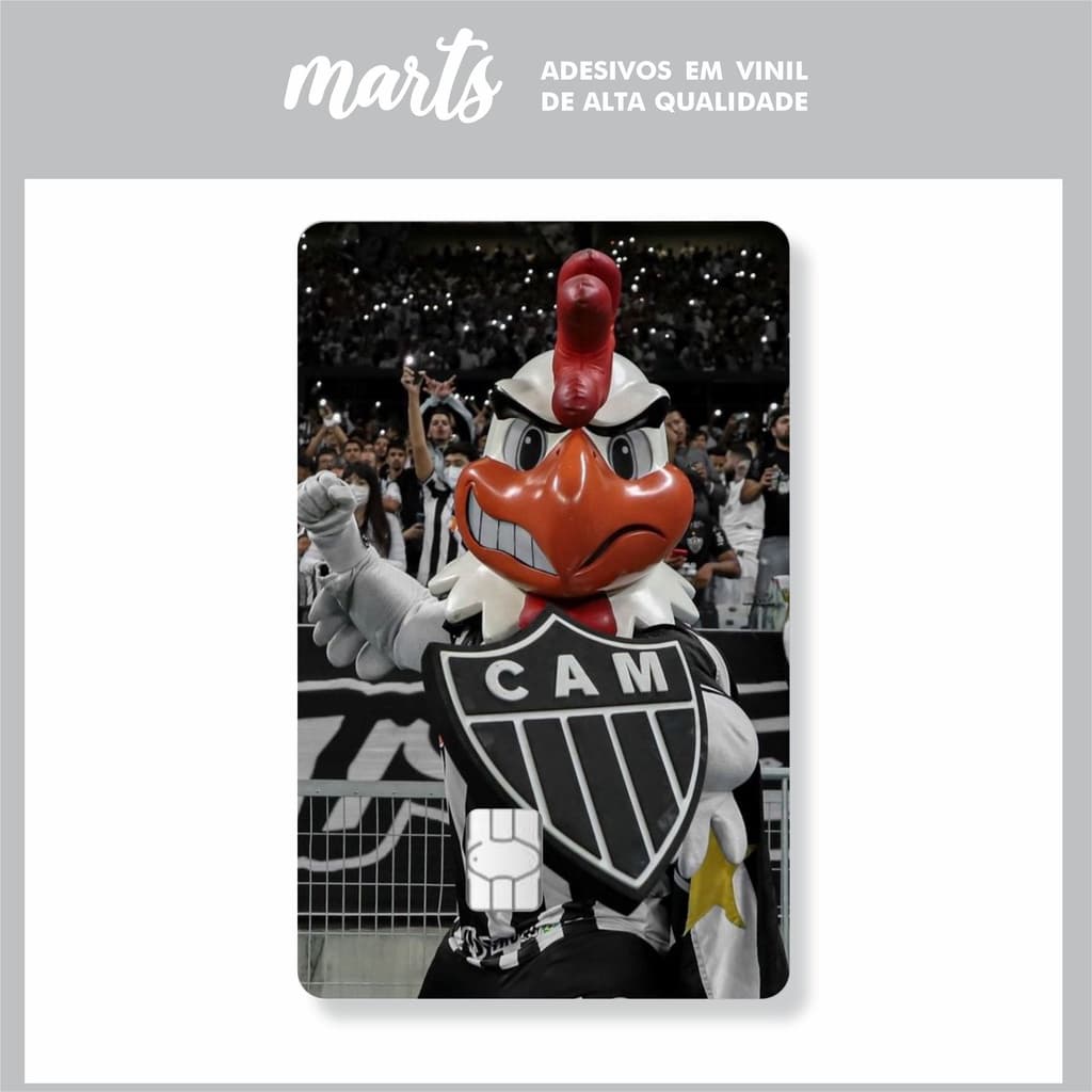 Adesivo Película Mascote Futebol Atlético Mineiro Cartão de Crédito
