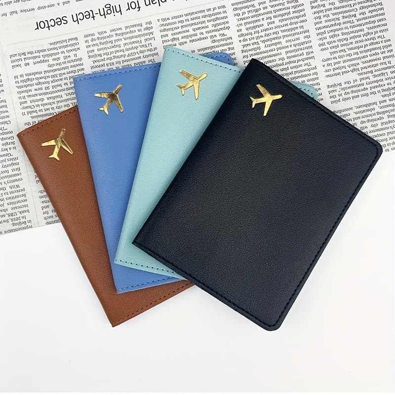 Carteira De Viagem Porta-Passaporte De Couro PU – Capa Para Vários Cartões Documentos