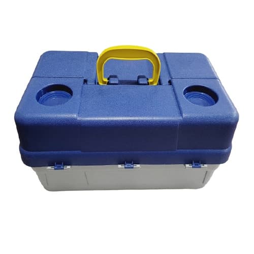 Caixa Ferramenta Maleta Pesca Caixa Organizadora Caixa multiuso  ESTOJO HI 6 BANDEJAS  CX-6BJ-G-AZUL