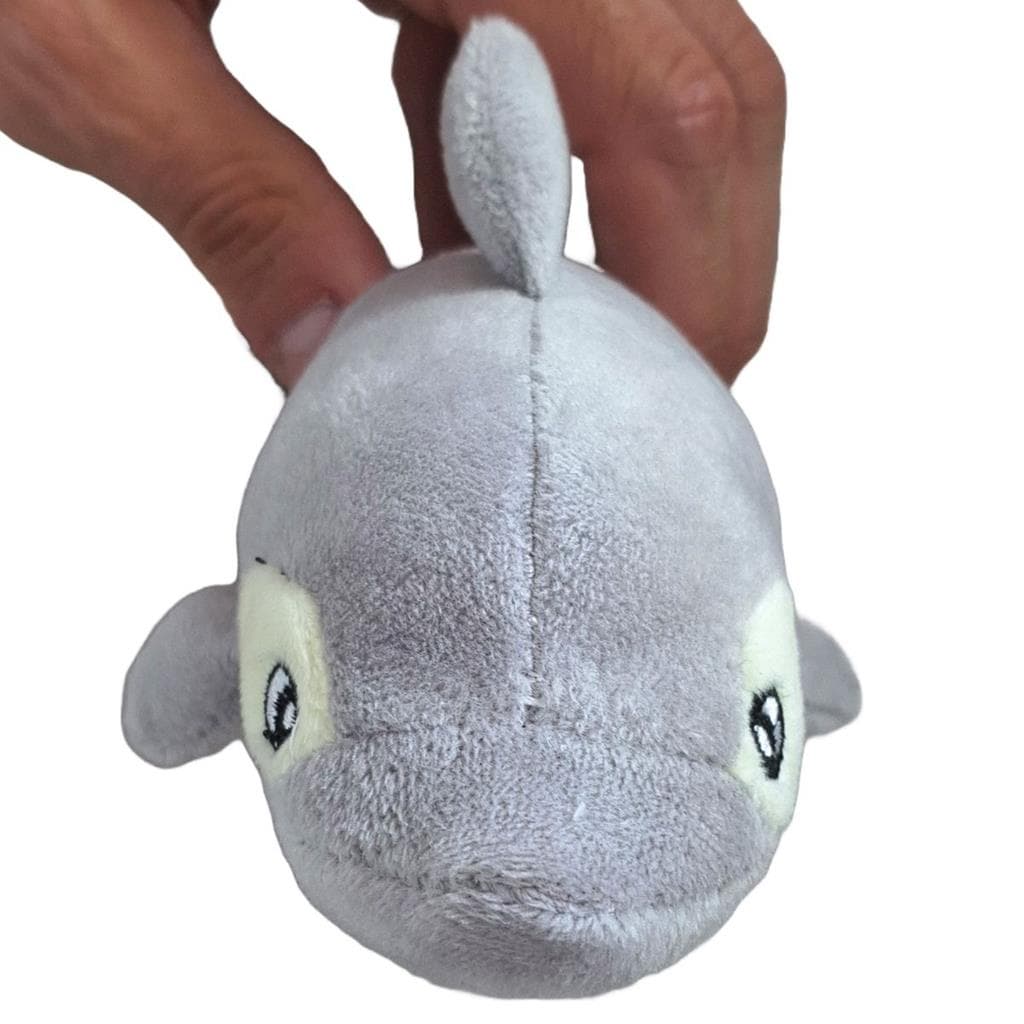 Mordedor Baleia de Pelucia com Apito Sonoro Brinquedo para Cachorro Adulto ou Filhote Pequeno