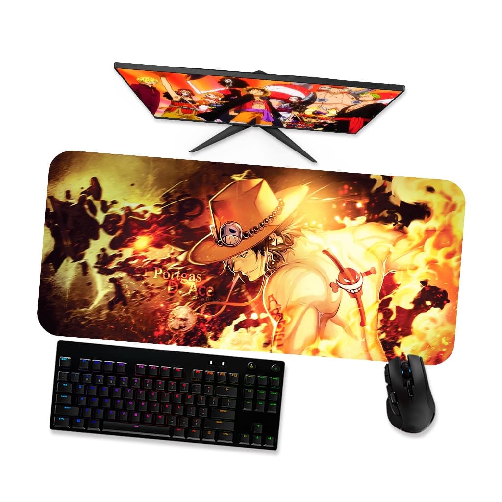 Mouse Pad Gamer Grande One piece  Ace 1 90x40 80x40 60x40 70x30 45x40