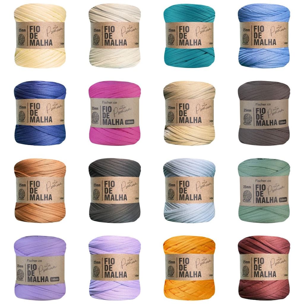 Fio De Malha Premium 140 Metros Para Crochê Tricô Varias Cores Fischer