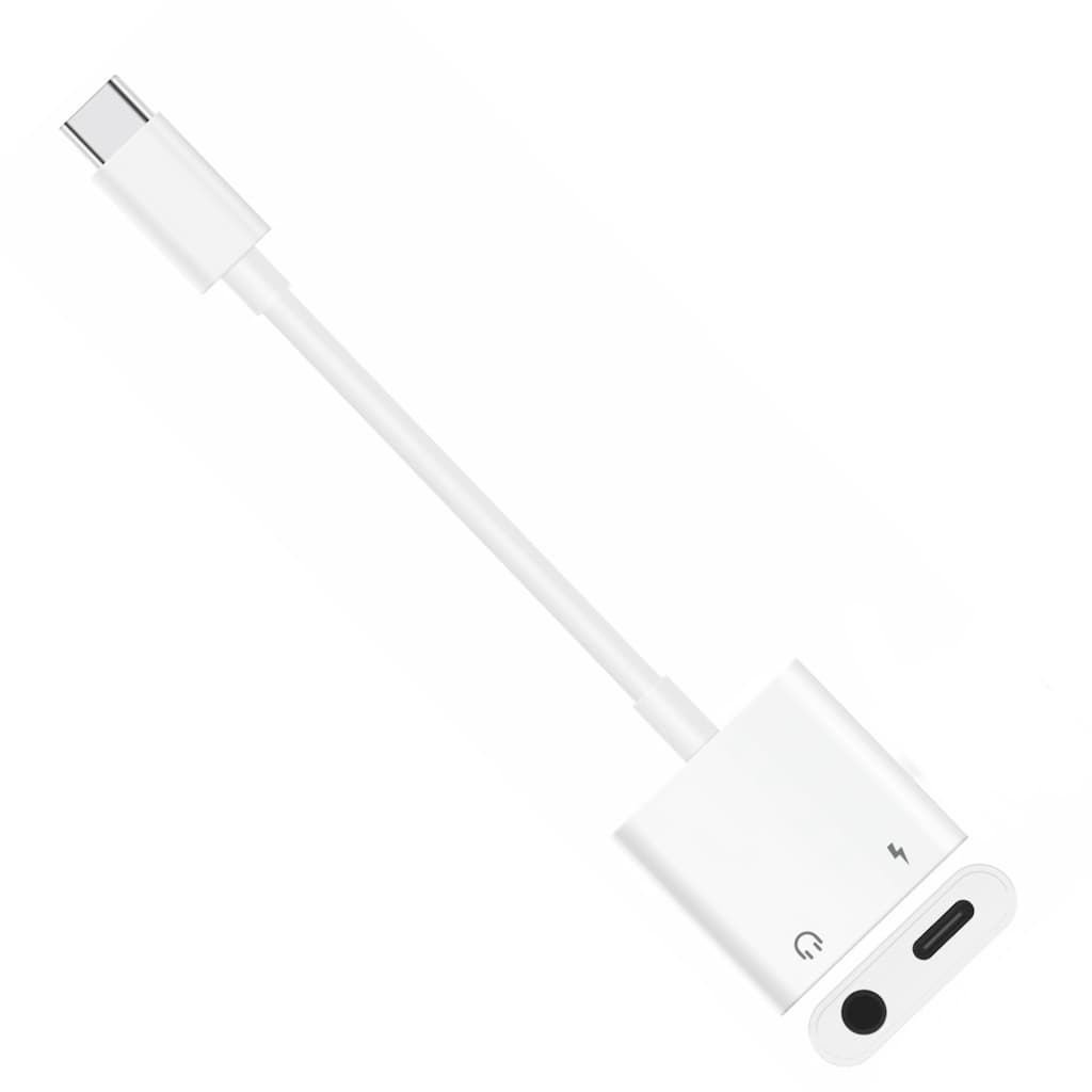 Adaptador Usb Type-c 2em1 Para Fone 3.5mm P2 E Carregamento